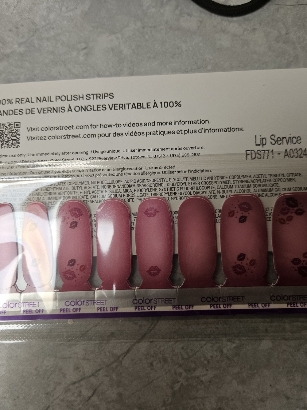 Color Street Pink Matte and Floral Peel Off Nail Strips